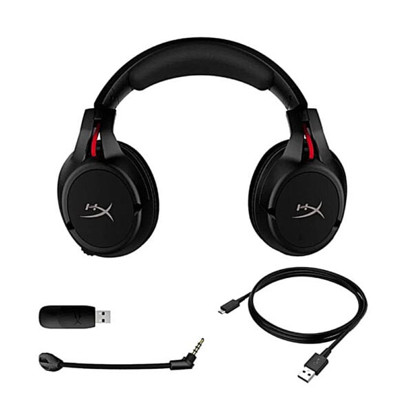 auriculares hyperx cloud flight con sus complementos